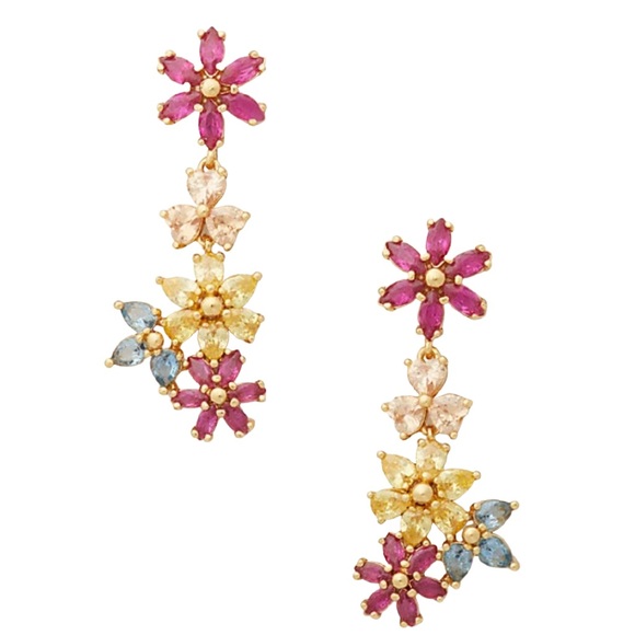 $99 Kate Spade First Bloom Gold Linear Earrings - Picture 7 of 7